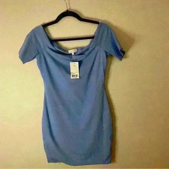 Kookai Size 2 Dusty Blue Dawn Mini Dress (NWT) - Picture 3 of 7